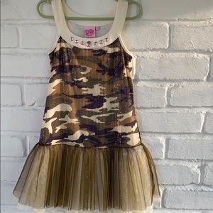 Girls dress with tulle bottom